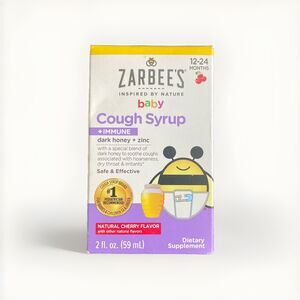 Zarbee's Baby Cough Syrup + Immune with Honey; Natural Cherry Flavor; 2 Fl Oz